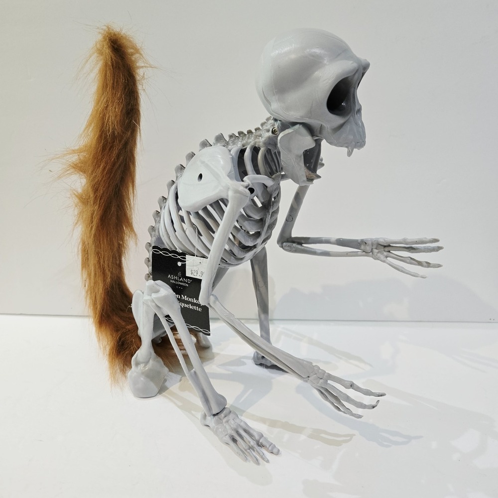 Ashland Halloween Monkey Skeleton Faux Fur Tail Decor Decoration NEW